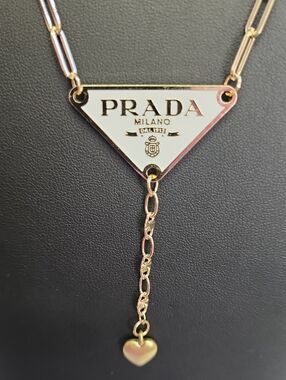 Heart Triangle Gold-filled Paper Clip Choker Necklace
